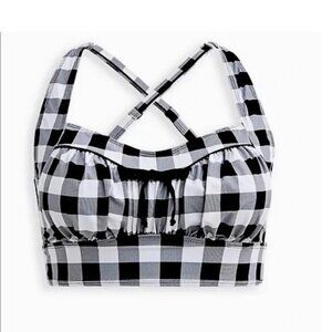 Torrid Size 3 Gingham Bikini Top